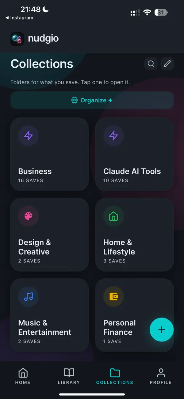 Screenshot #3 pour nudgio: Garde·Organise·Fais-le