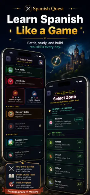 Spanish Quest: Learn Spanish screenshot 1
