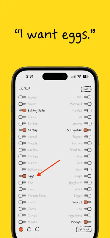 Catsup: Grocery List screenshot 1 of 3