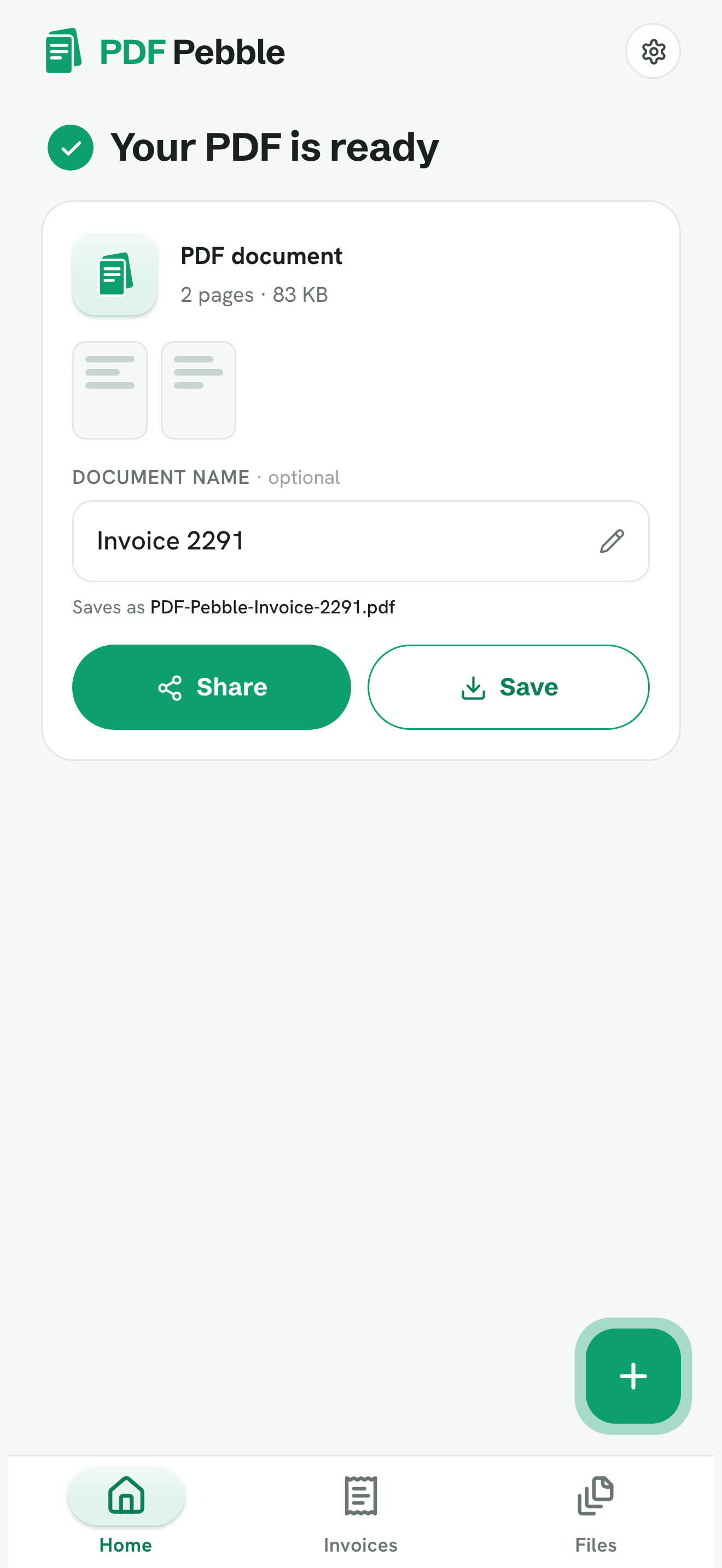 PDF Pebble: Invoices & Scanner screenshot 5