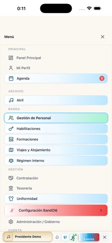 Trío - Gestión de Bandas screenshot