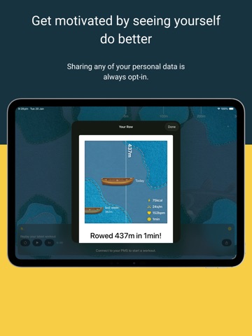 YouVsYou - Concept2 PM5 Rowing iPad screenshot