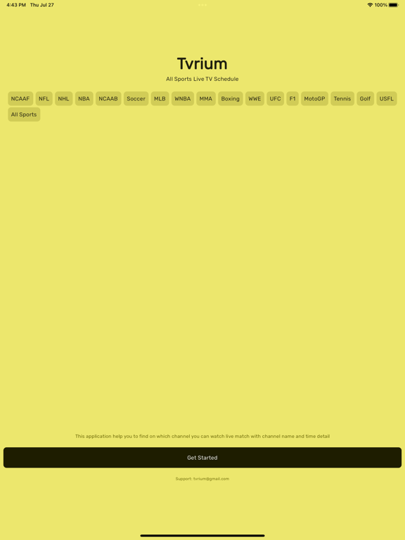 Football Live Stream Schedule