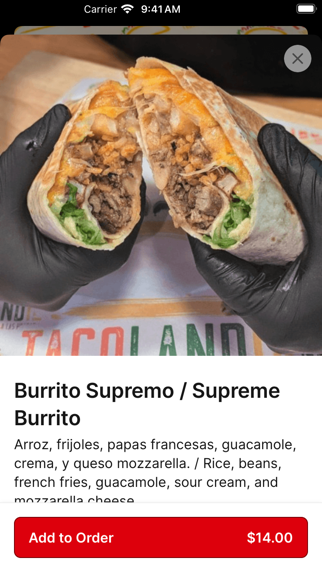 Tacolandia To Go iPhone screenshot 3 - Food & Drink app