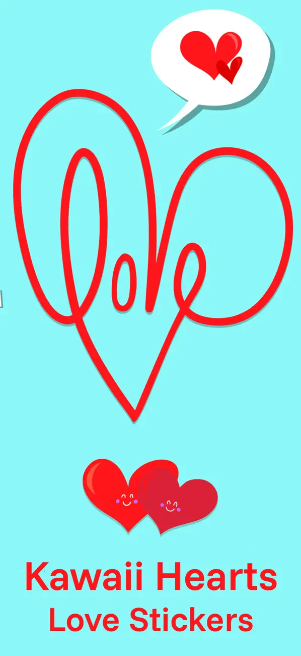 Screenshot #1 pour Kawaii Hearts Love Stickers