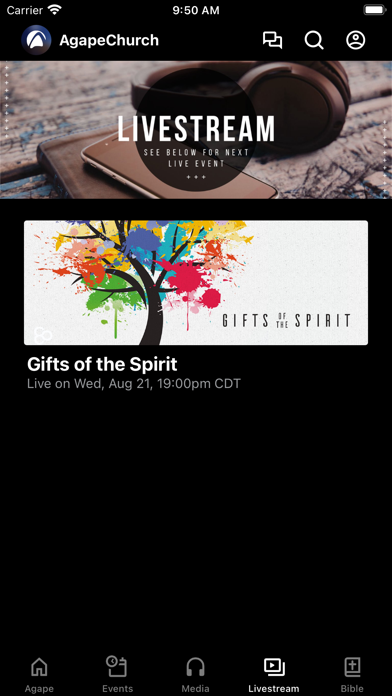 Agape Church App Screenshot