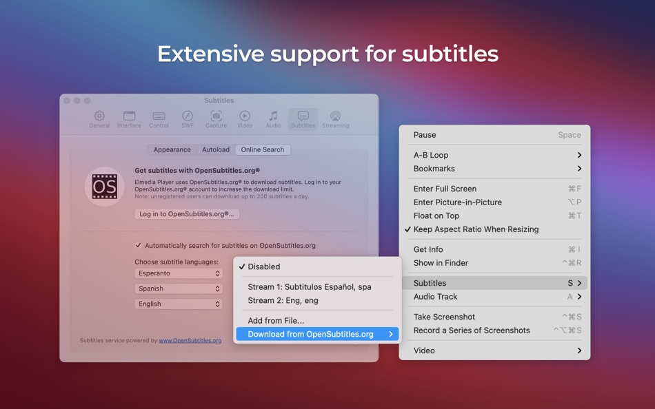 #4. Elmedia:universal video player (macOS) Podle: Eltima