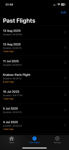 BaroTrauma Log: Flight screenshot