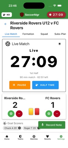 SoccerMgr iPhone screenshot