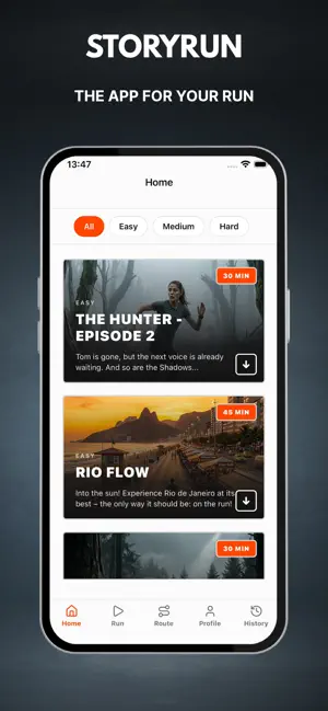 StoryRun – Audio Run Stories screenshot 1