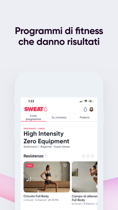 Sweat app fitness per donne screenshot 2