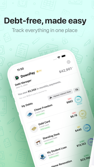 DownPay: Spending & Debts Screenshot