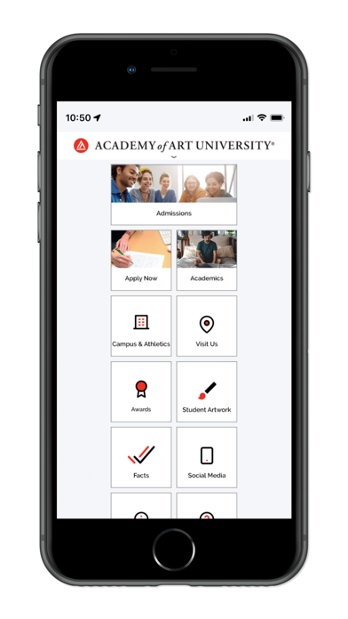 Academy of Art University Hub Screenshot