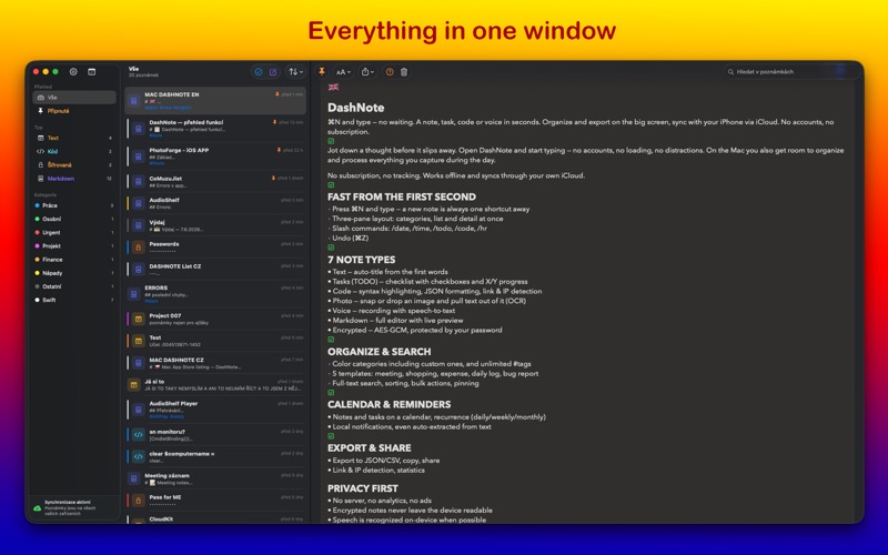 DashNote screenshot