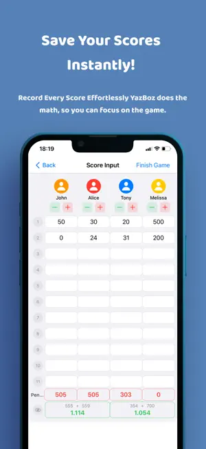 YazBoz - Okey Score Keeper screenshot 4