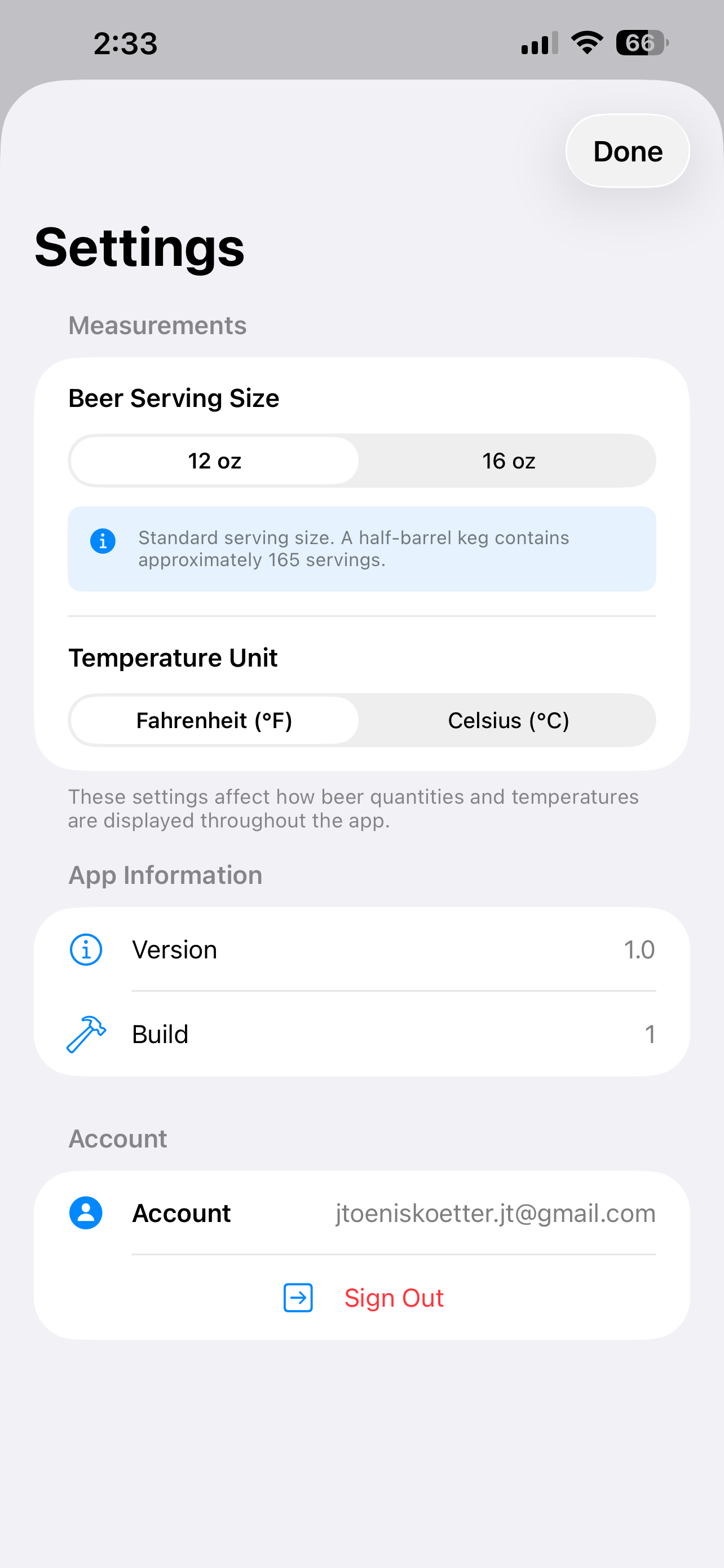 KegerWeighter screenshot 3