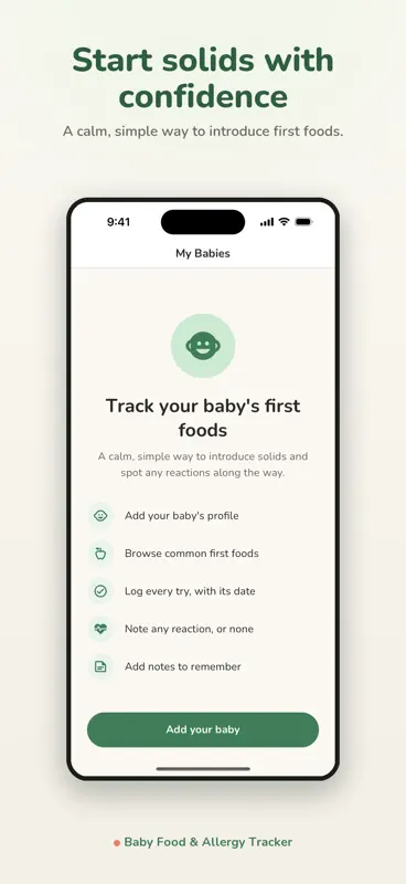 Baby Food & Allergy Tracker screenshot 5 of 5