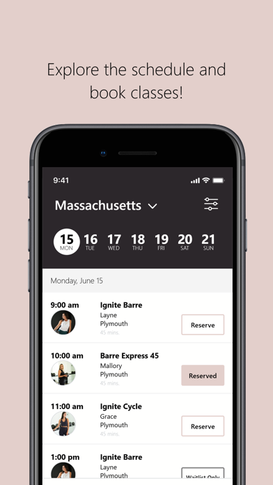 Ignite Barre and Fitness iPhone screenshot 3 - Health & Fitness app