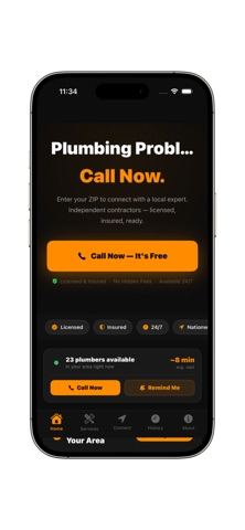 Emergency Plumber 24 Hour iPhone screenshot