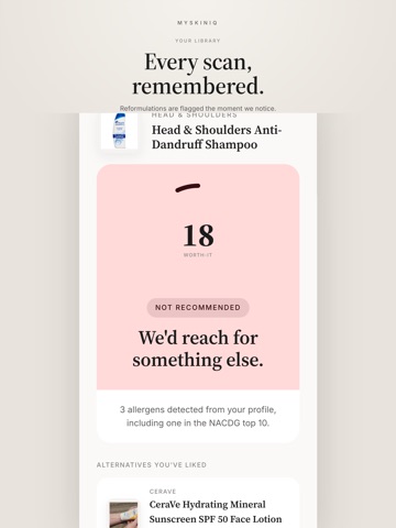 MySkinIQ — Ingredient Scanner iPad screenshot