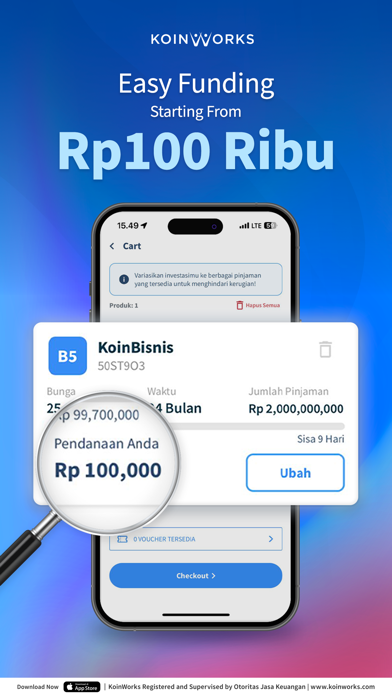 KoinWorks Super App Funding Screenshot