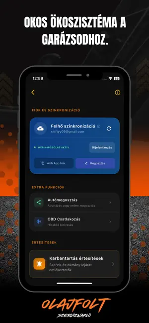 Olajfolt-szerviznapló screenshot 1