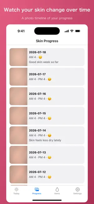 Skin Log: Find What Works screenshot 2