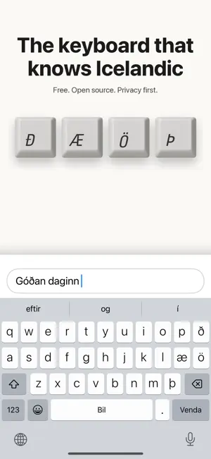 Lyklaborð screenshot 1