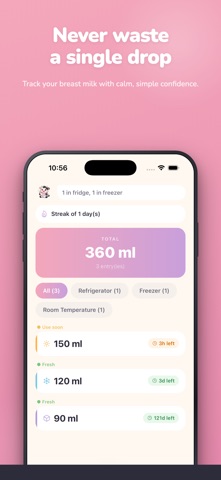 Milky – Breast Milk Tracker Screenshot 1 of 4