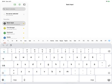 Unified Remote iPad screenshot