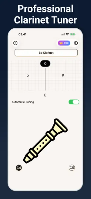 Clarinet Tuner - Tuneguide screenshot 1