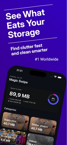 Storage Cleaner: Magic Swipe Screenshot 1 of 7