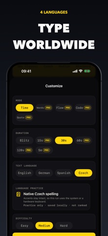 Qwertiva: Typing Speed Test iPhone screenshot
