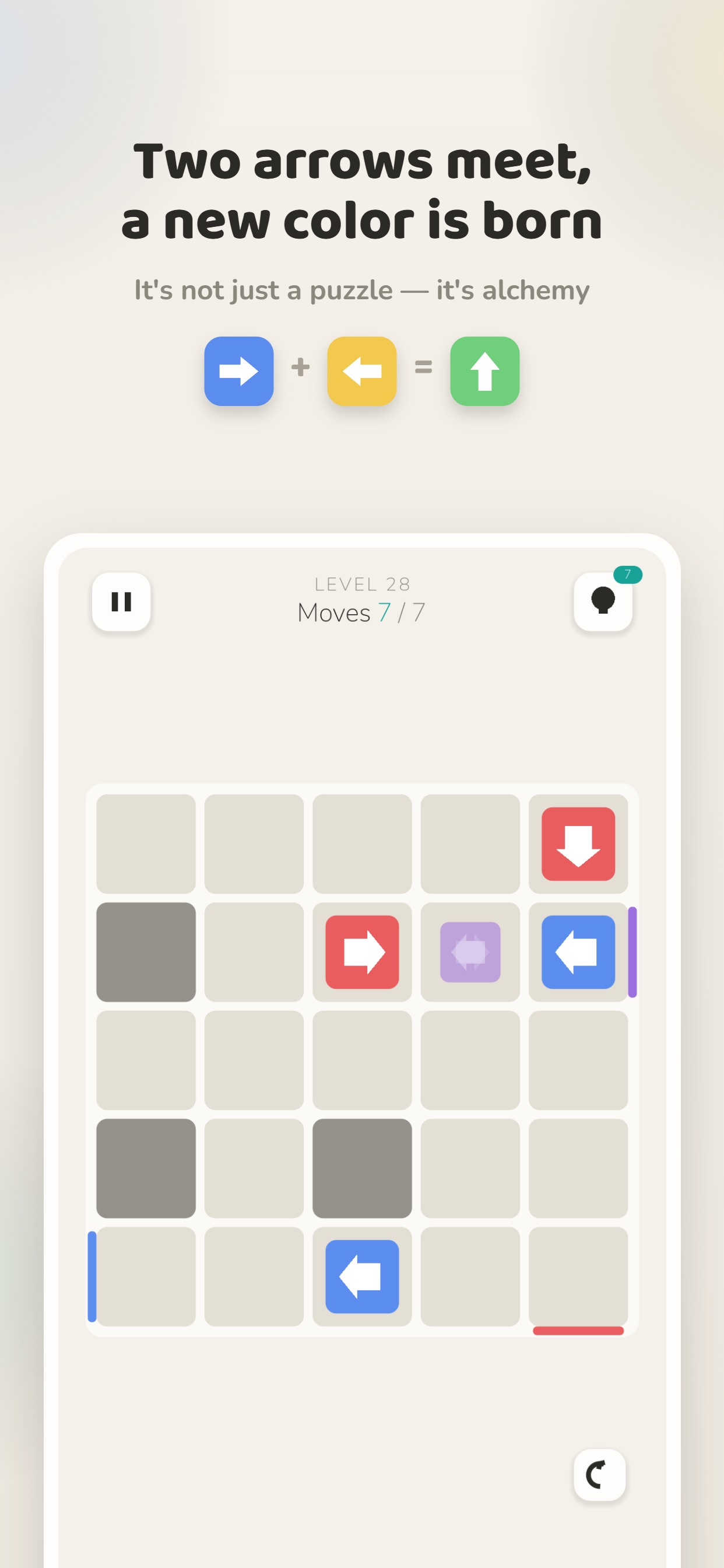 Screenshot 2 of Hue: Color Merge Arrow Puzzle