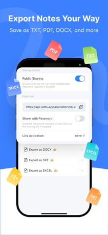 Notta Transcribe Voice to Text iPhone screenshot