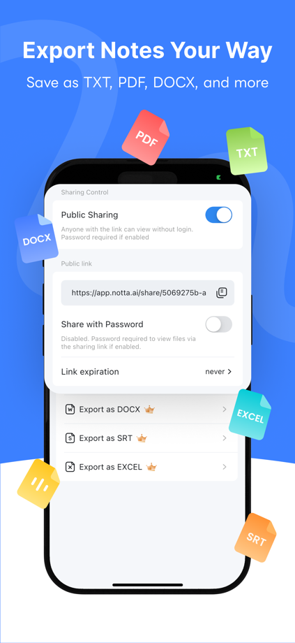 Notta Transcribe Voice to Text 的 App Store 截图 8