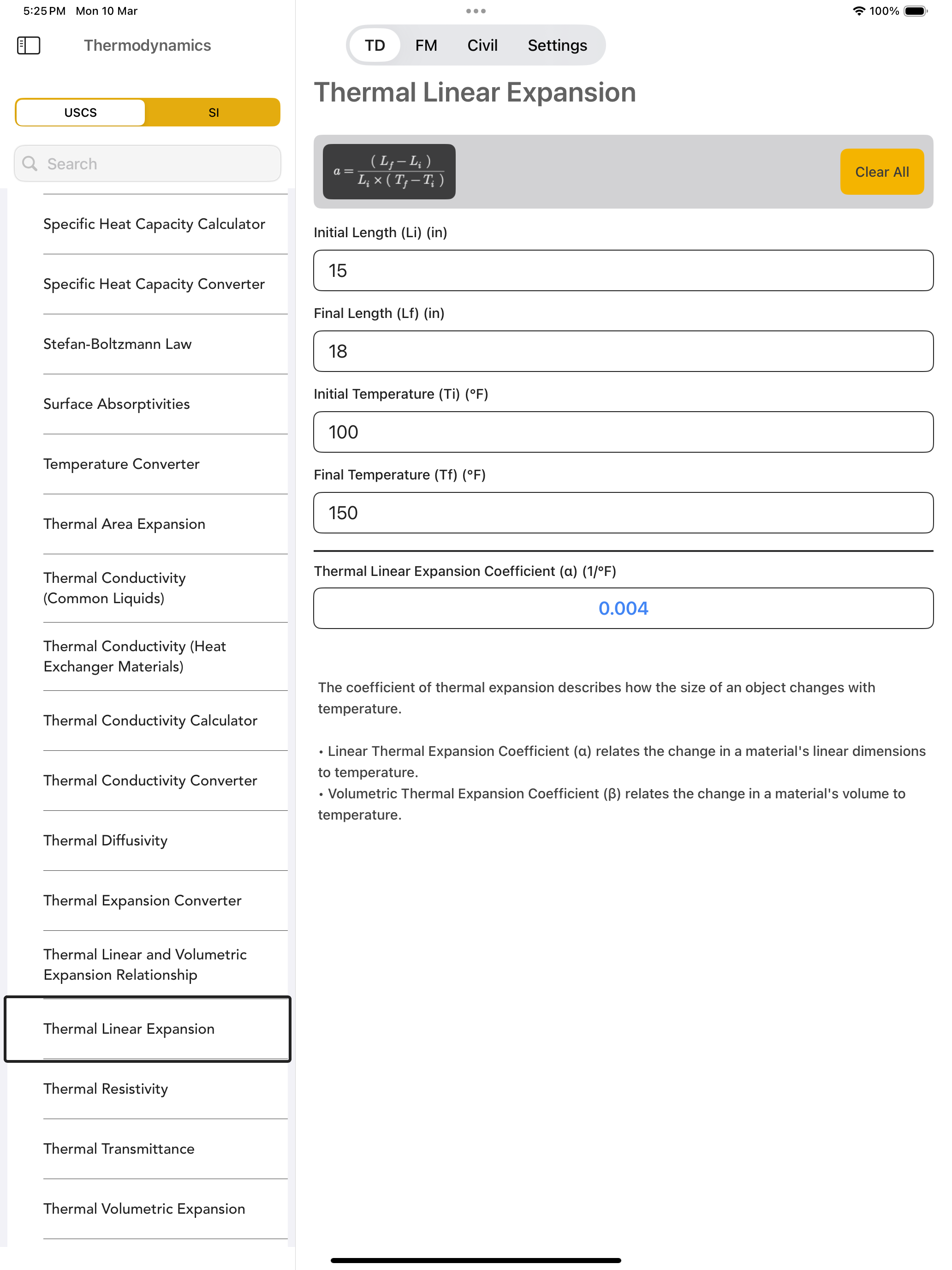 Thermodynamics Calculator
