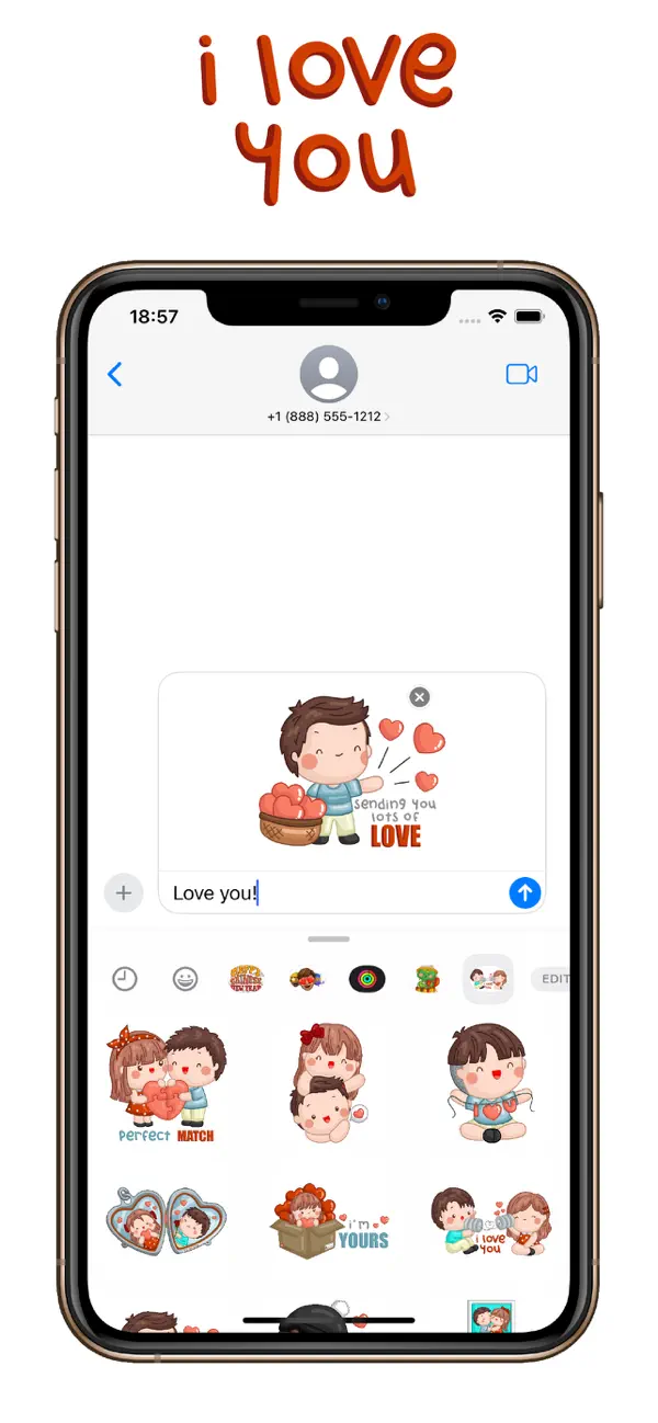 Screenshot #1 pour Valentine Sticker Packs