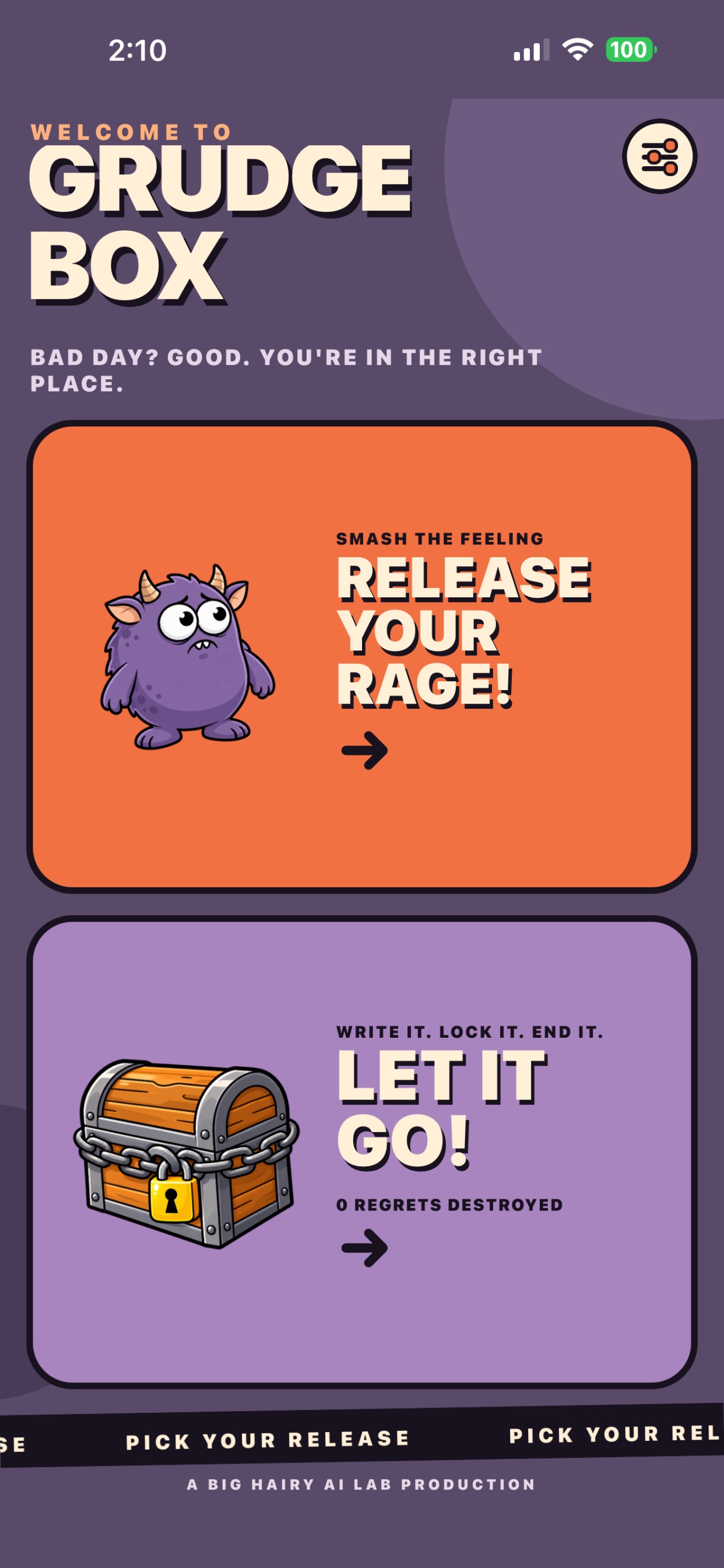 Screenshot 1 of Grudge Box