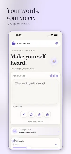 Speak For Me - Text to Speech screenshot 1