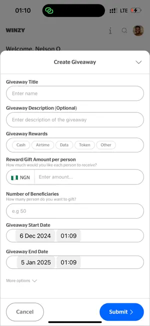 Winzy Social screenshot 2