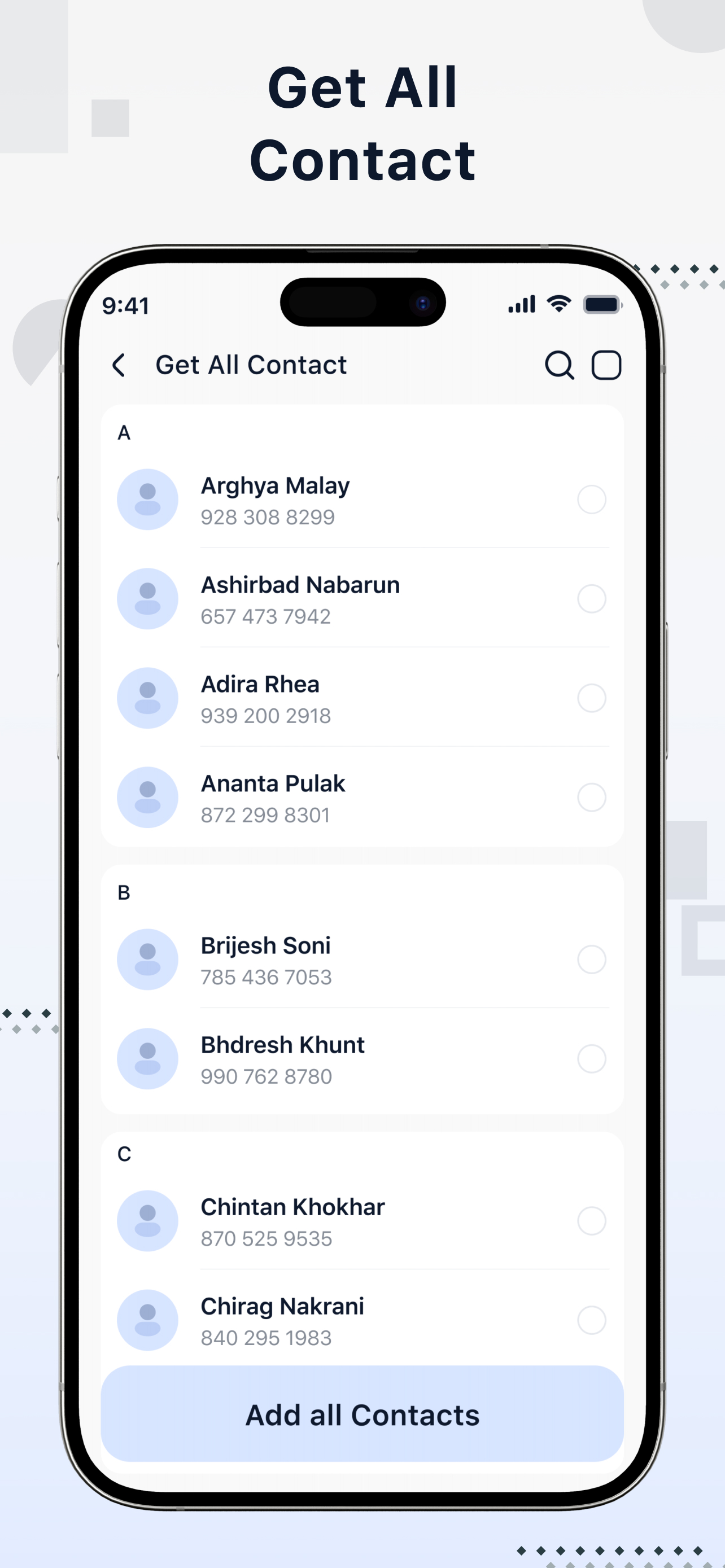 Add Multiple Contacts
