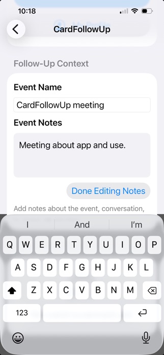 CardFollowUp Screenshot 5 of 10