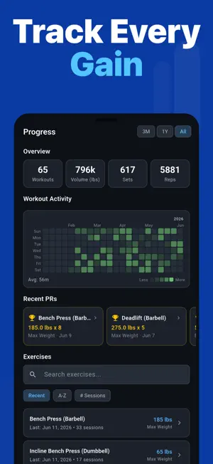 Reps: Workout Tracker Gym Log screenshot 3