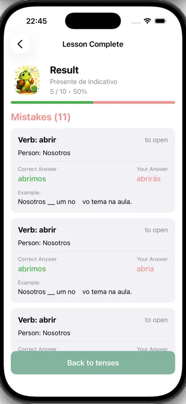 Spanish Verbs and Tenses screenshot 9 of 9