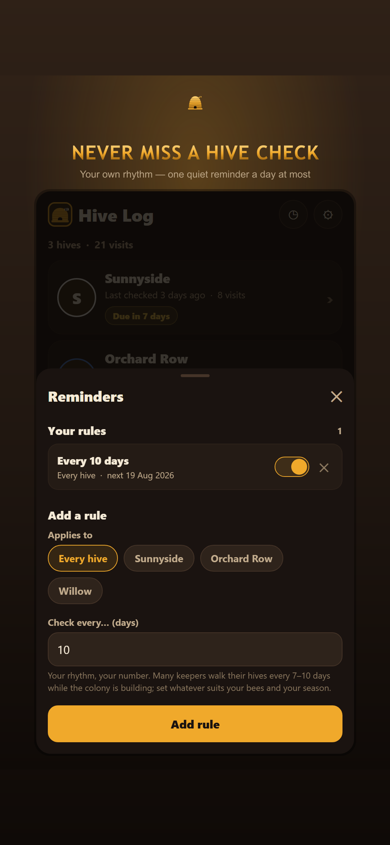 Hive Log: Beekeeping Tracker screenshot 4