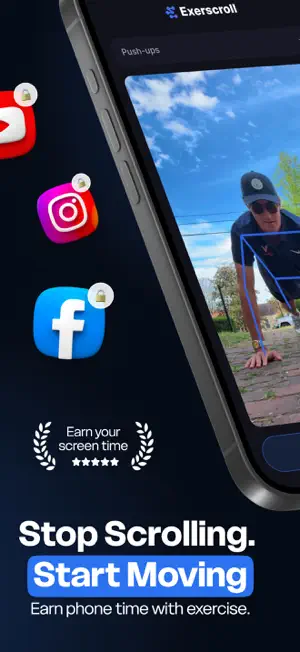 Exerscroll Screen Time Control screenshot 1