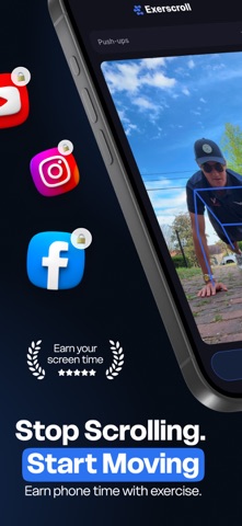 Exerscroll Screen Time Control Screenshot 1 of 8
