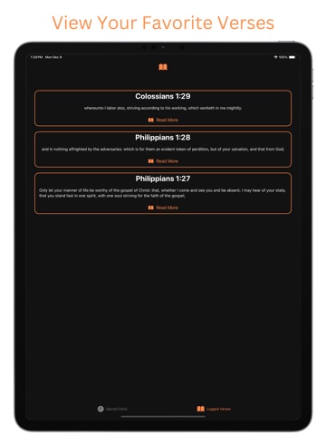Bible Verse Clock iPad screenshot