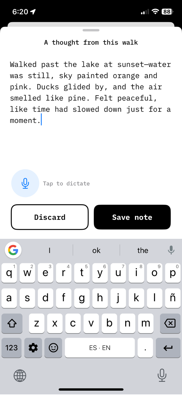 Footnotes Walk Tracker & Notes - Footnotes是一款简洁美观的iOS应用，旨在提升散步体